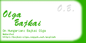 olga bajkai business card
